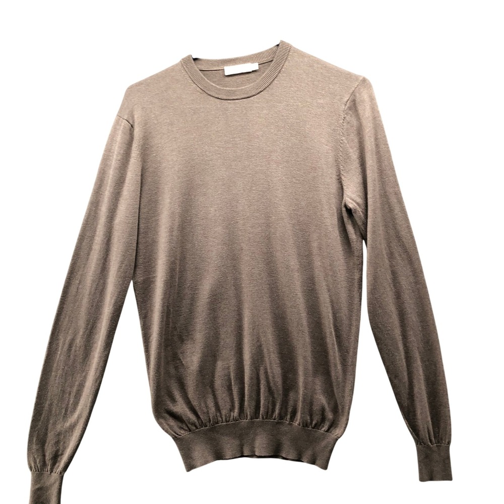 Suitsupply Silk Wool Cashmere Sweater Mens XS Tan Crewneck Pullover Lightweight